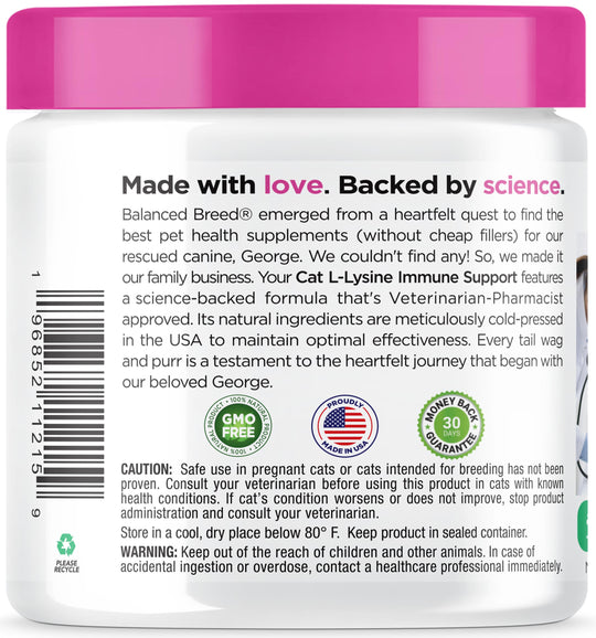 Balanced Breed® Cat L-Lysine Immune Support