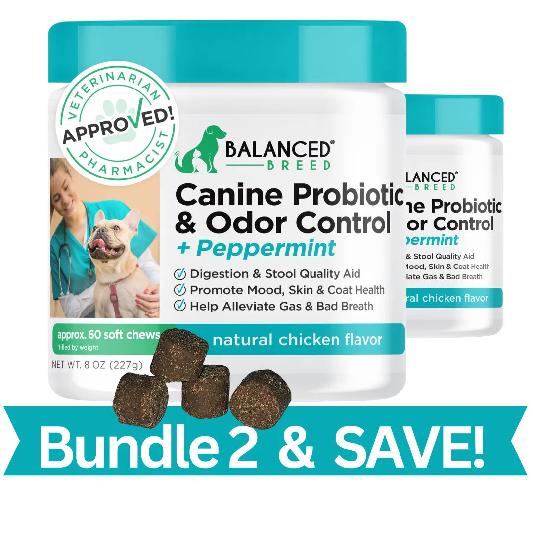 2 PACK: Balanced Breed® Canine Probiotic & Odor Control